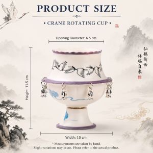 DIVATEN Underglaze Style Rotating The Flying Bird Cup With Bells Table Decor Hand Painted Cup Gifts Ceramic Spinning Cup Tea Lovers