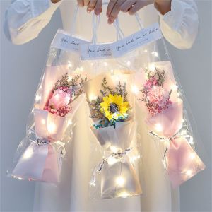 SZXBOGS Creative gift Rose Carnation Sunflower Valentines Day Party Supplies Soap Flowers Mini Bouquet Simulation flower Artificial Flowers