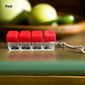 XIJIBAN Seven-color Lights Keyboard Fidget Toys Diy Keycaps Toy Stress Relief Finger Keycaps with Keychain Keyboard Keychain Adults