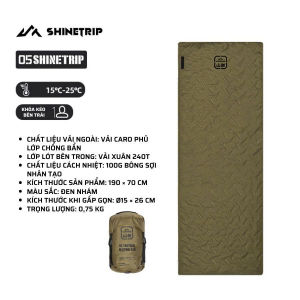 Túi ngủ Du Lịch – Cắm Trại SHINETRIP 05 Tactical | Nhẹ Gọn – Êm Ái – Ngủ Ngon