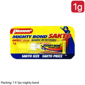 Original pioneer mighty bond 1G sakto sakto strip instant glue adhesive liquid mighty bond original mighty bond superglue shoe glue glues adhesive glue for shoes adhesive glue super glue waterproof pioneer mighty bond universal super strong glue