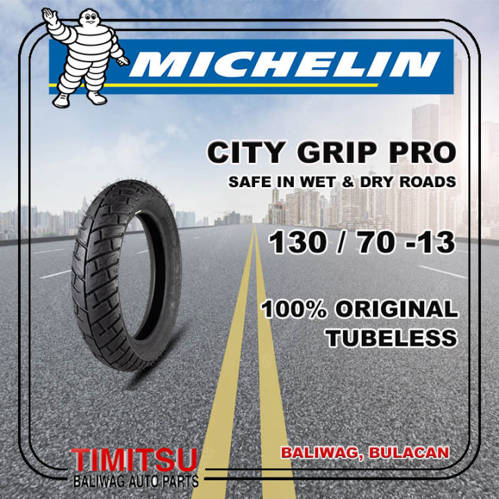 130/7013 / 130/70 R13 MICHELIN CITY GRIP PRO TUBELESS TIRE Lazada PH