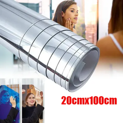 【Original+24hours delivery】Self Adhesive Paper Retro-reflective Sheeting DIY Mirror Wall Decal Bathroom Self-adhesive Mirror Full Body Soft Mirror