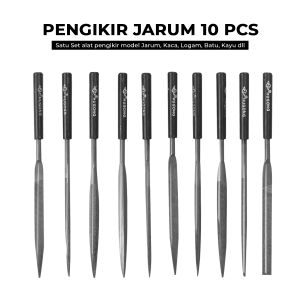 Kikir Set Komplit 10Pcs Alat Kikir Kayu Keramik Batu Plat - 6783