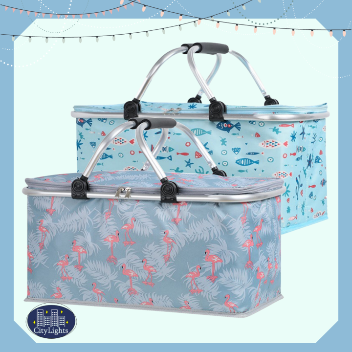 Large Insulated Cold Storage Folding Picnic Basket | Lazada PH