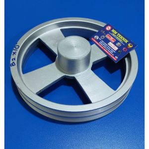 Pully B2 x 10" AS 0 22 24 25 28 30 32 mm Allumunium Alluminium Poli B2 x 10 inchi Alumunium Pulley All 10 inch B2x10" B2x10 B 2x10" 2x10 Puli Pulli lobang lubang