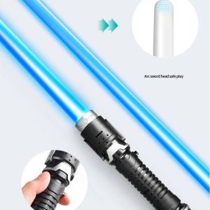 【Grosir Murah】2 Buah Pedang LED Mainan Double Bladed Lightsaber Star Wars Cosplay Warni Suara