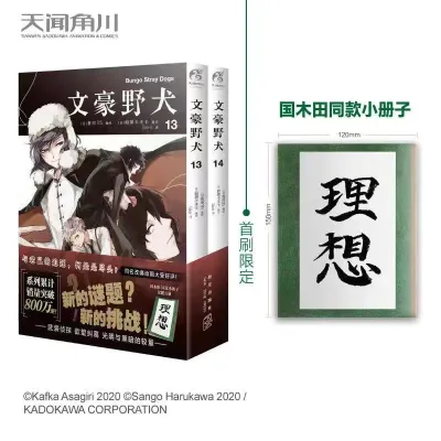 22 Books/Set Bungo Stray Dogs Manga Comic Book Detective Fiction Youth Animation Novels Volume 1-22 Chinese Edition文豪野犬漫画书全套1-22册 文豪野犬漫画版全套人气异能战斗动漫侦探推理小说青春动漫小说漫画书籍