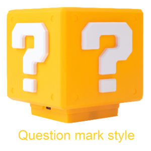 🎉【Readystock】 + FREE Shipping🎉 Super Mario Bros Game LED Light Childrens Toy Anime Cartoon Question Mark Sound Charging Night Light Halloween Birthday Gift Childrens Gift Light room decorations lamp