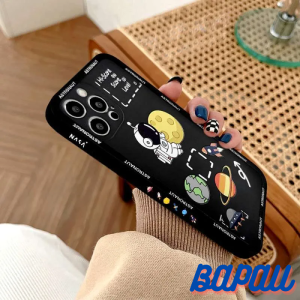 BAPAU Casing HP Oppo A15 A15s A16 A16s A5 2020 A9 2020 A5s A7 F9 A12 A11K A54 A57 5G A95 A74 Realme 2 Pro Realme C11 C21Y C31 C35 Realme Narzo 50A 50A Prime  Soft Case Cute Little Astronot Space Premium