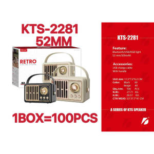 KTS-2281 Potable Wireless Bluetooth Speaker Outdoor Boombox with RGB light mini-speaker