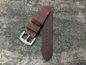 Tali Jam Kulit Sapi Crazy Horse Selapis Cokelat TJ12923 Bergaransi