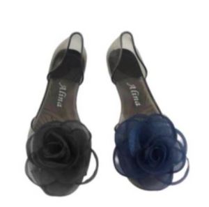 Flatshoes Jelly / Sepatu Kaca Bunga ALINA LUCU UNIK IMPORT
