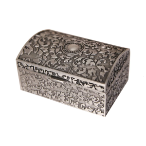 Antique Inspires Box Home Decoration Organiser Reinforced Zinc Alloy Hardware Portable Storage Container