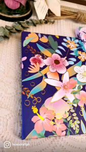 Boxocraftph A5 Hardcover Floral Notebook with Colored Pages for Journaling Planning Notes Study