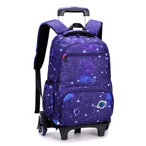 Middle School Student Trolley Schoolbag Climbing Stairs Large Capacity  Campus 2022 New Multi-layer Breathable Backpack