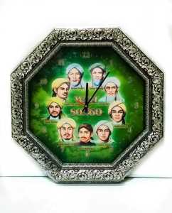 Jam Dinding Kaligrafi Besar Ukuran 47 x 47 cm motif Walisongo