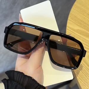European American Retro Square Large Frames Pilot Sunglasses For Men And Women Outdoor Driving UV Resistant Shades Sun Glasses