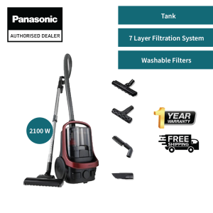 Panasonic MC-CL607 2100w Cyclone Bagless Canister Vacuum Cleaner With Hepa Filter MC-CL607RV47