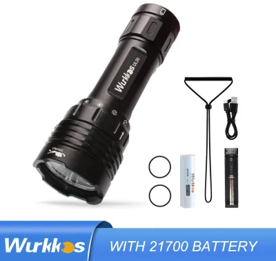 Wurkkos DL30 Dive Light 21700 LED Flashlight Underwater IPX-8 Waterproof Torch 3600lm Triple LH351D Magnetic Control Ring Switch