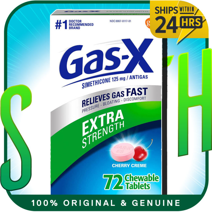 GasX Extra Strength Chewable Gas Relief Tablets with Simethicone 15mg