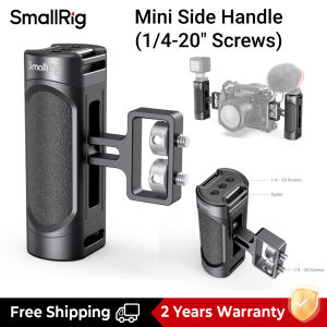 SmallRig Mini Side Handle NATO Handle with 1/4-20 Screws Wrist Strap Holes Cold Shoe Mount for Camera Cage Left and Right 4816 / 2916