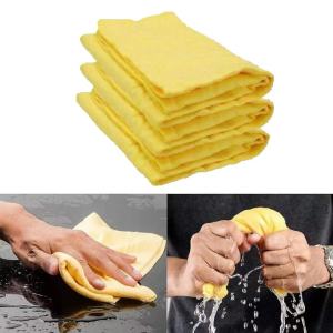 1PCS High Quality Super Absorbent Car Magic Towel Clean Cham Cleaning Towel Car Wash Cloth Chamois Kain Lap Kereta Cermin