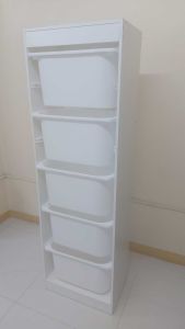 Happy Kiddos #940 Trofast Vertical Shelf with Trays Cabinet Toy Book Organizer