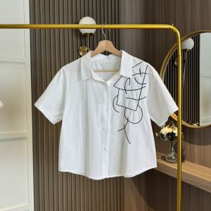 BL20912 Abstract Drawing Shirt Blouse