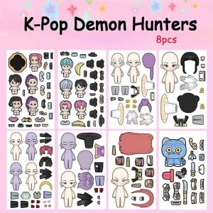 KPOP Demon Hunters Devil Men s Group Anime Make-a-Face Dán Trẻ Em Cho Quà Tặng Giáng Sinh