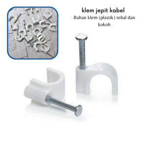 SMK.A108 Klem Kabel diameter 7 mm  + paku sebungkus