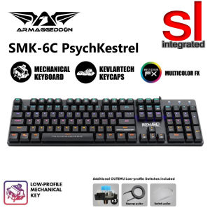 Armaggeddon SMK-6C PyschKestrel Blue Switch Low-profile Mechanical Gaming Keyboard