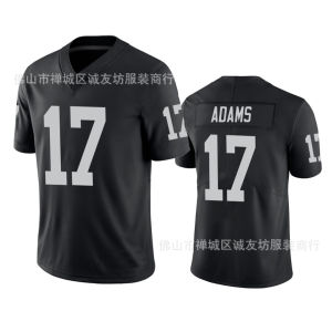 High Quality Embroidered Jersey NFL Rugby Wear Jersey Raiders 17 Black Raiders Davante Adams Jersey