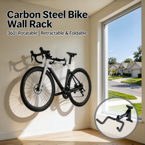 Bicycle Wall Mount Rack Adjustable Carbon Steel Indoor Bike Parking Rack Road And Mountain Bikes Display Rack Accessories