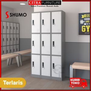 SHUMO Grey Series Loker Besi Ruangan Fitness Gym Olahraga | Locker Kolam Renang Besi Serba Guna