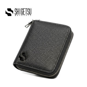 Shigetsu TOYOHASHI Leather Bifold Wallet for Men Card Holder Short Bifold Wallet Gift for Men