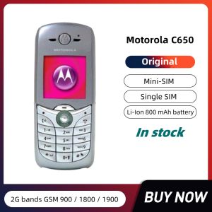 【2G】โทรศัพท์มือถือ Motorola C650 GSM Mini Single SIM MP3 800mAh ของแท้