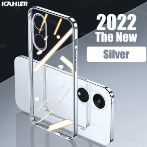 Silver Transparent Phone Case OPPO Reno 11 10 Pro 5G Pro Plus 8T 8 8Z 7 7Z 6 5 2 2F A96 A95 A94 A92 A78 A77 A76 A74 A58 A52 A16 Find X5 Find X3 Pro 4G 5G Shockproof Protective Cute New Design Creative Plating Clear Soft Casing Cover K1-1
