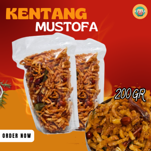 KENTANG MUSTOFA PEDAS MANIS 200 GRAM DAUN JERUK CEMILAN KHAS SOLO
