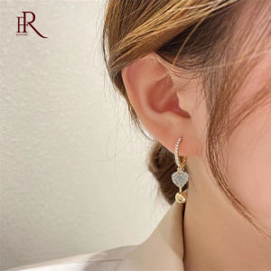 Frascati การออกแบบใหม่ความรู้สึกฝัง R Hinestone หัวใจบอลจี้ต่างหูอุปกรณ์แฟชั่นเกาหลีพรรคหรูหราสำหรับผู้หญิงเครื่องประดับของขวัญ การฉีด 1,200 ล้าสตอรี่