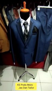 1 stel jas NEVY semi woll kilap jas wedding jas nikah jas pernikahan jas kawin jas akat nikah jas pengantin jas manten jas pirwed jas almamater jas blezer jas wisuda jas slim fit jas model baru jas murah jas model korean Jas pria formal jas cod jas pria