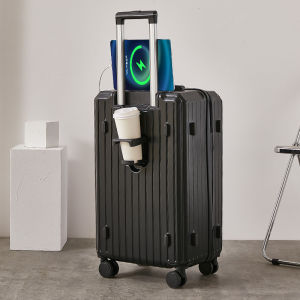 Multifunctional large-capacity solid color suitcase silent universal wheel trolley case password box