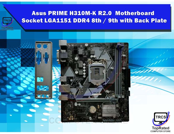 Bundle Carte Mère Asus Prime H310M-K R2.0 + Intel I5-9400F (socket 1151, DDR4) - Occasion