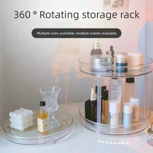ECOCOKU 1/2/3 ชั้น ชั้นเก็บของในครัว หมุนได้ 360 องศา ที่จัดระเบียบแผ่นเสียง ชั้นวางเครื่องเทศ สร้างสรรค์ ความจุขนาดใหญ่ ถาดเก็บเครื่องสำอาง สำหรับเดสก์ท็อป