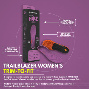 SUPERFEET TRAILBLAZER COMFORT WOMENS INSOLES (TRIM-TO-FIT)