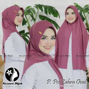 PASMINA ZAHRA OVAL-JERSY ZOYA SUPER-BY KASUARI HIJAB STYLE