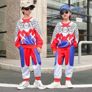 Kids Boys Clothes Sweater Sweatshirt Shirt Set Ultraman