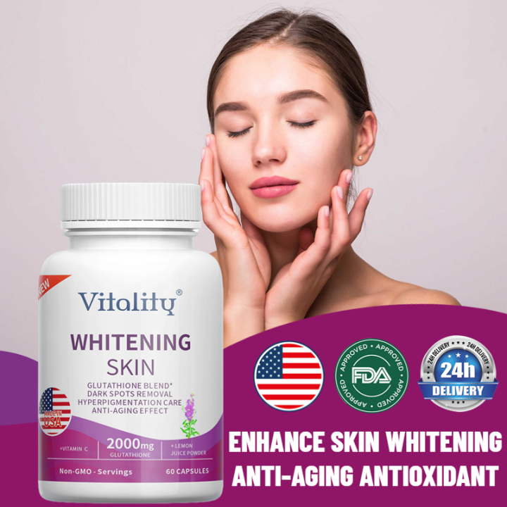 Ultra High Strength Glutathione 2000mg Concentrated Formula  livercleansinganti-aginganti-oxidation，whitening skin care immune support  ，98%+ Highly Purified and Highly Bioavailable