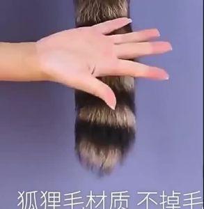 Cat Teaser Wand With Fox Tail and Bells 3-Section Extendable Stick Funny Interactive Cat Toy