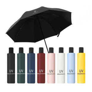 FAVORIT Payung Anti UV Sinar Matahari Payung Lipat Polos Anti Air Anti Panas Korea Style